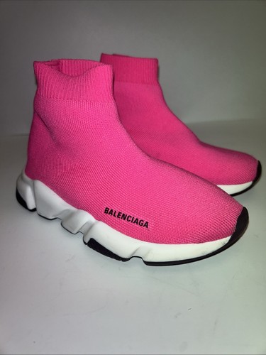 Balenciaga Speed Sneaker Kids 'Fluo Pink' Size 25-26 Excellent Cond W Box!!!