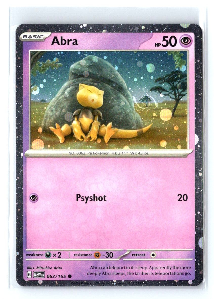 POKEMON ABRA 063 151 NM/M SWIRL