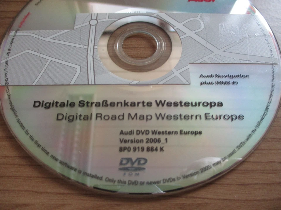 Navi Navigation DVD Karte Europe Deutschland 2006 AUDI A3 8P A4 B7 8P0919884K - Bild 3 von 4