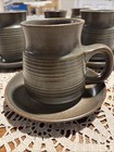 12 Vintage Denby England Langley Mayflower Brown Coffee/Tea Cups & Saucers Mint — photo 3