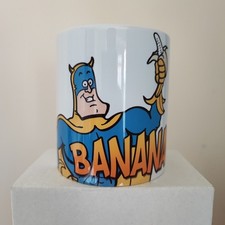 ?? Bananaman 11oz Ceramic Coffee Mug ? Power Up Your Morning!