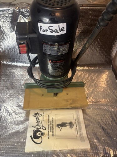 GRIZZLY HOLLOW CHISEL MORTISER W/ Manual Bench Mount Lightly Used Orig.$700 3183