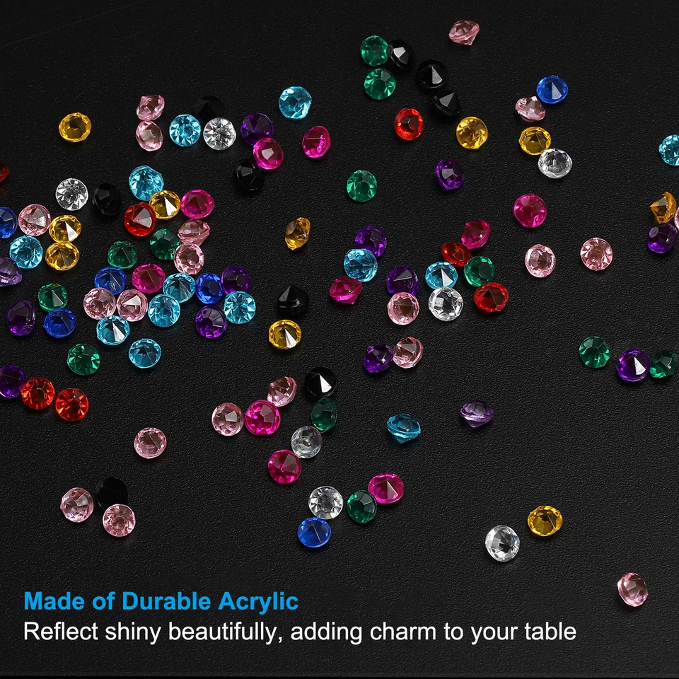 10000 Piezas Acrílico Boda Diamantes 3mm Mesa Cristales Confeti Multicolor Foto 3 de 4