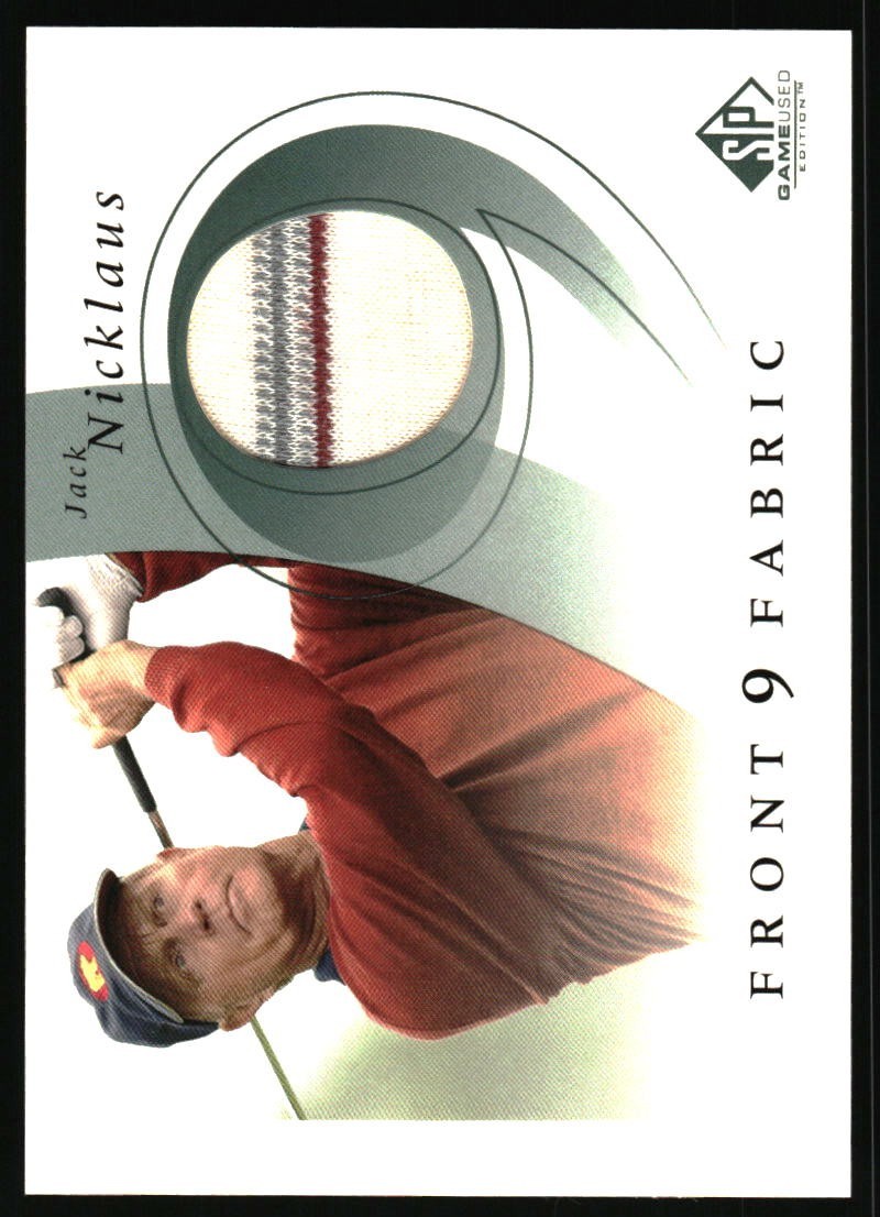 2002 SP Game Used Front 9 Fabric Jack Nicklaus F9S-JN Patch