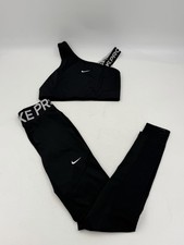Nike Pro Dri-FIT Women s Leggings XS Sports Bra M Black Athletic Workout Set