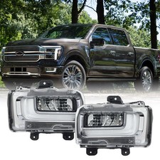 For Ford F150 2024 2025 Led Front Bumper Fog Light Drl With Amber Turn Signal