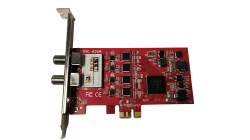 TBS-6205 DVB-T2/T/C Quad TV Tuner PCIe Card DVB-T2 Lite Full Height