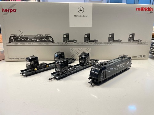 Set Märklin 26580 Mercedes Herpa limited Black Edition. MFX digital | Zustand: Usado