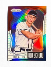 Eddie Mathews ~ 2021 Panini Prizm ~ Red White Blue Prizm #OS-4 Old School