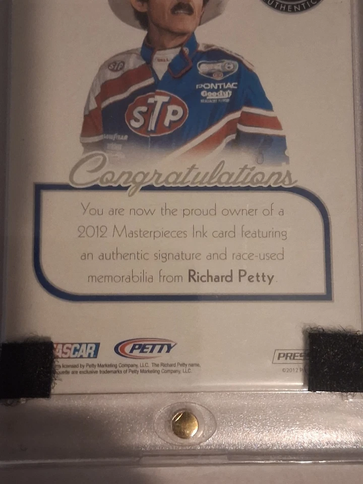 2012 Press Pass Richard Petty Nascar Raceused Firesuit /Sheet Metal Autographed - Image 4 of 4