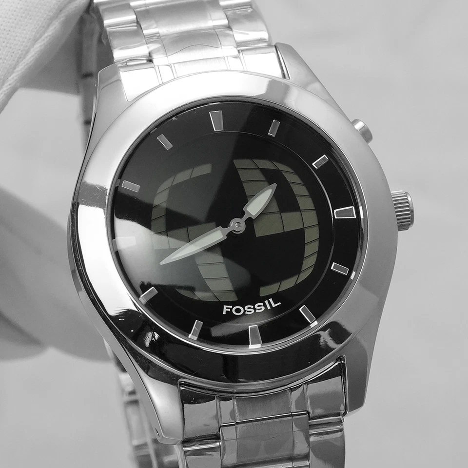 Super Rare Fossil Big Tic JR-8122 Men's Wrist Watch Black Dial - image 4 of 4