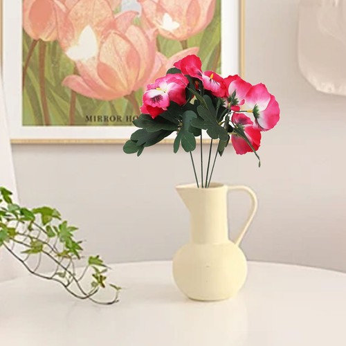 Impresionante madrastra ramo de flores artificiales 10 cabezas 26 cm altura brillante - Imagen 21 de 72