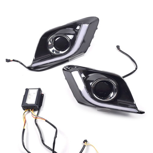 Pair LED DRL Daytime Running Light Fog Lamp for Mazda 3 Axela 2014 2015 2016 - Picture 9 of 10