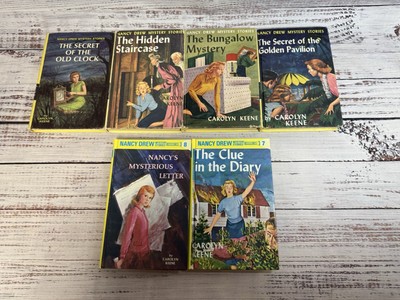 Lot of 6 Vintage Hardcover Nancy Drew Books by Carolyn Keene 1, 2, 3, 36, 7, 8
