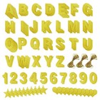 Custom Banner Kit - 126 Pieces, Gold Glitter, Letters A-Z & Numbers 0-9 with ...