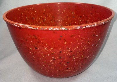 Zak! Designs Red Speckled Melamine Confetti Mixing Bowl 3.5qt