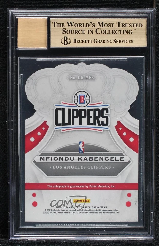 2019 Panini Crown Royale Rookies /99 Mfiondu Kabengele BGS 9.5 GEM MINT Auto RC - Image 2 of 2