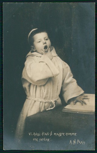 aa Child boy Monk fantasy original old 1900s French photo postcard lot set of 10 - Picture 6 of 11