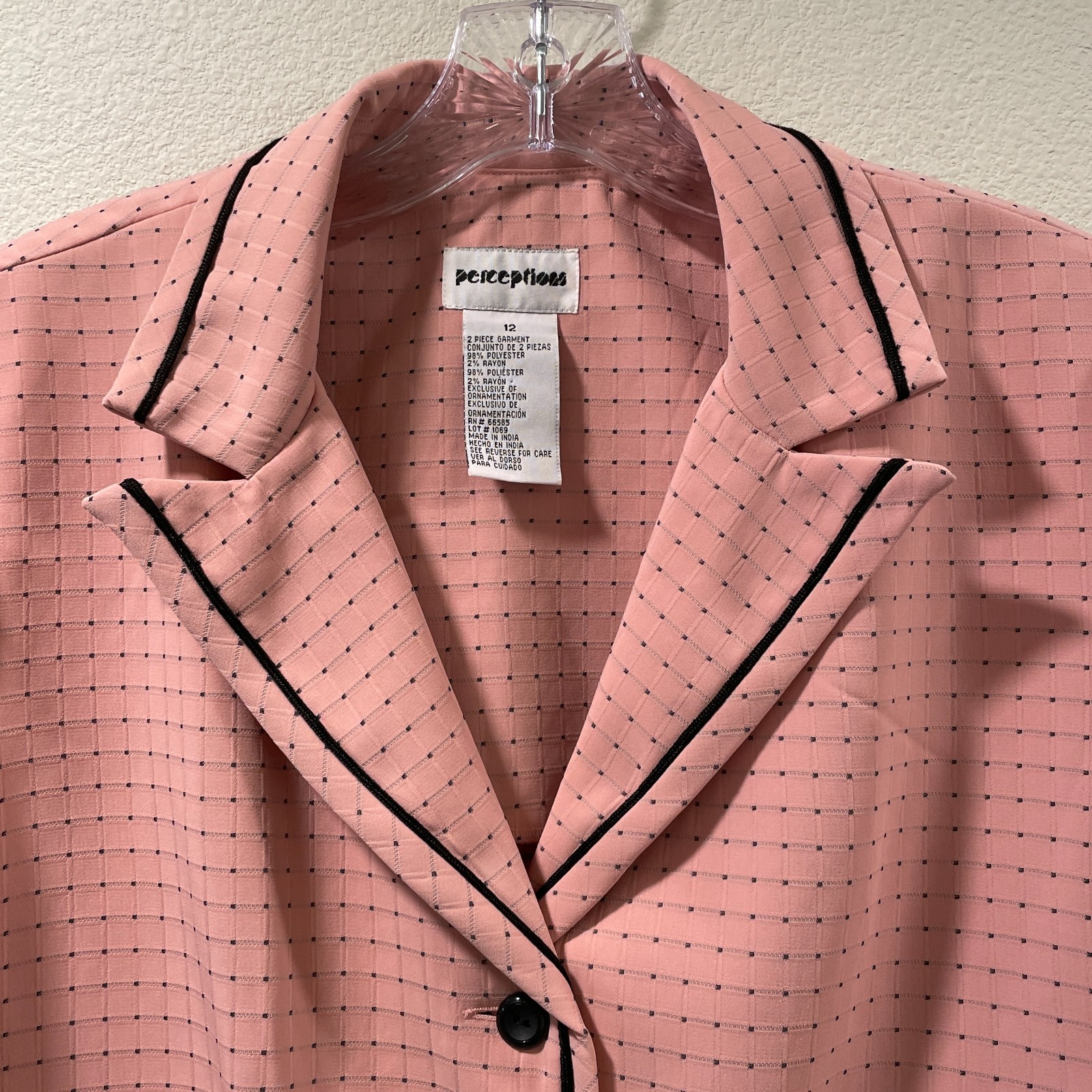 PERCEPTIONS Long Sleeve Button Down Blazer Textur… - image 4