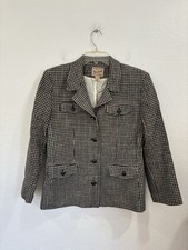 Vintage Women's Woolrich Wool Houndstooth Jacket, Size M