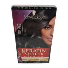 Schwarzkopf Keratin Color Hair Color Permanent 1.0 Onyx Black 10