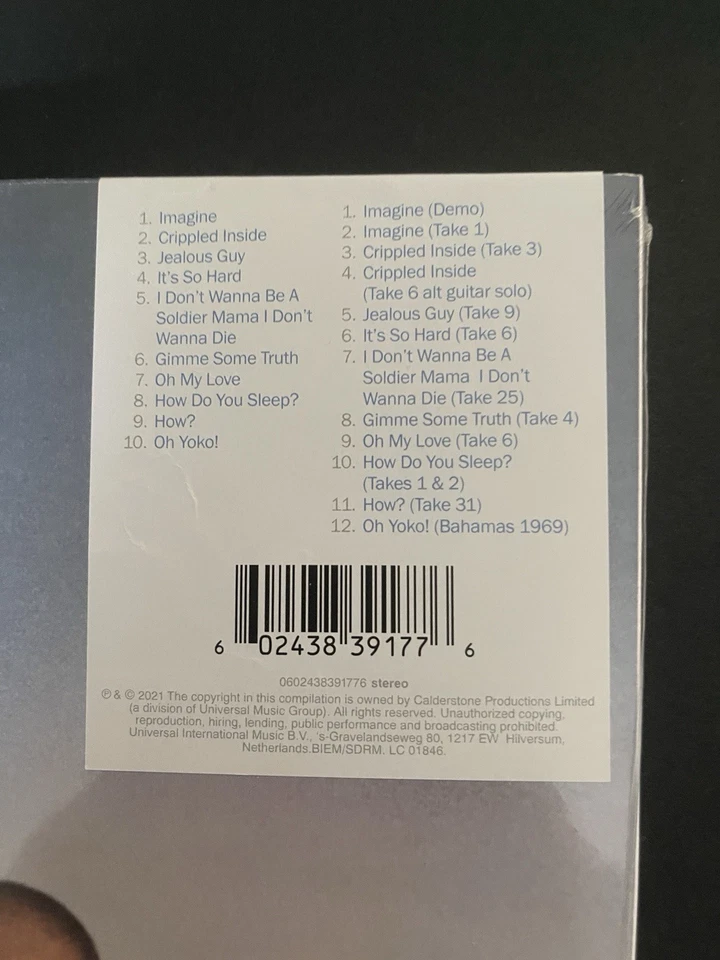 JOHN LENNON-IMAGINE ULTIMATE MIXES-2 LP 180 GM WHITE VINYL-50th ANNV-NEW SEALED. - Image 4 of 4