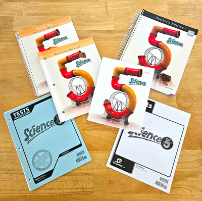 BJU Science 5 3rd Ed, Partially Used Activity Manual, Tests, Answer Key, TE
