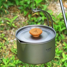 Tragbarer für titan für Camping Topf mit traditionellem Aufhänger für griff und – Bild 2