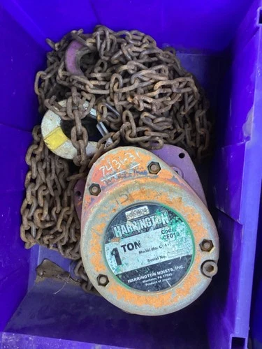 Harrington 1 Ton 15 ft Drop Manual Chain Hoist Model CF4