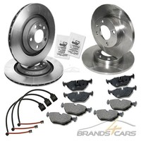 Atec 4X Bremsscheibe+BremsbelÄGe+Warnkontakt Vorne+Hinten FÜR Mercedes E-KLASSE
