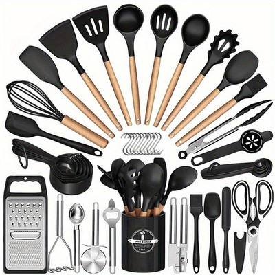 44/ 37pcs Kitchen Cooking Tool Set- 44/ 37pcs Are Super Cost-Effective, Complete