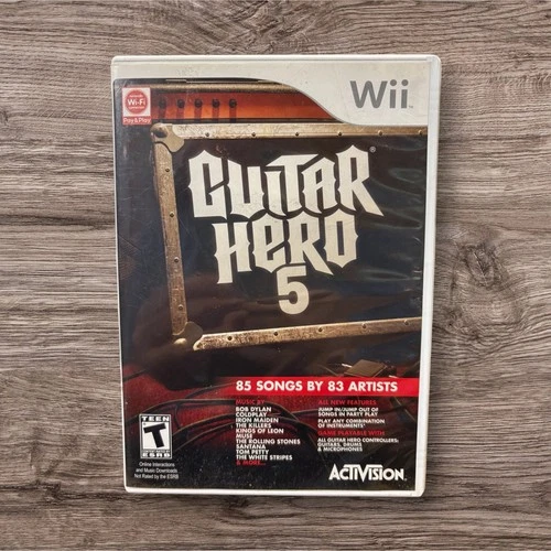 Guitar Hero 5 (Nintendo Wii, 2009) Complete in Box with Manu