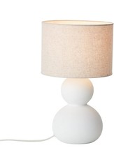 Tischleuchte Malu Lena Gercke, Keramik Ø22cm H37,5cm Leinen