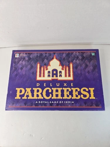 Vintage 1999 Milton Bradley Co. Hasbro Deluxe Parcheesi Board Game Complete