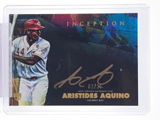 ARISTIDES AQUINO 2020 TOPPS INCEPTION SILVER SIGNINGS AUTO GOLD /25 REDS Q1887