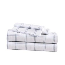 - Flannel Sheets Size, Anti-Pilling  Wrinkle King Westridge Plaid Blue