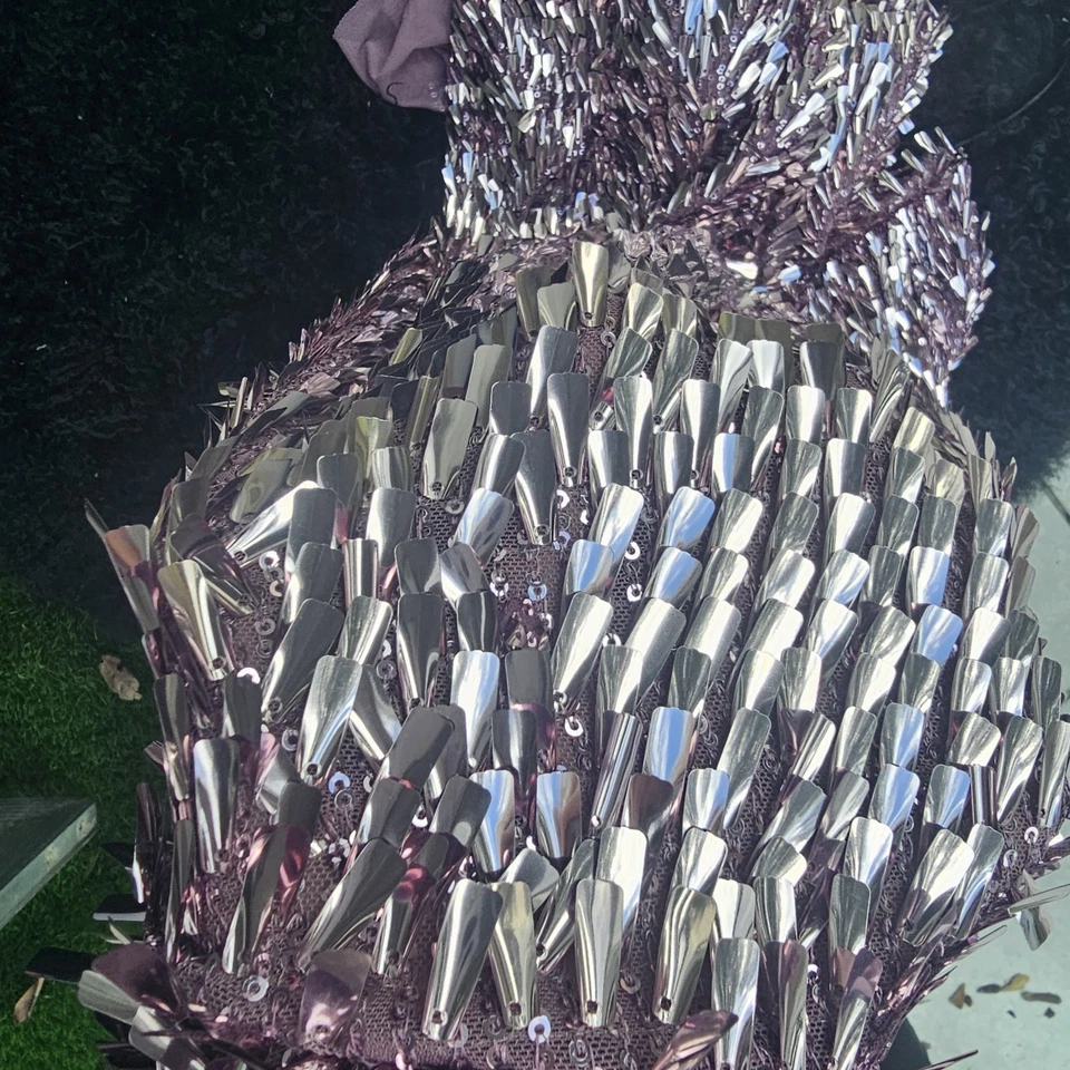 2 Yard Lot Unique Sequin Fabric For Sewing   2 WAY STRETCH MESH BASE - Image 4 of 4