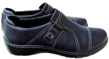 Clarks collection womens 28850 Black shoes Loafers size 7 W