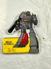 Vintage 1985 G1 Transformer Megatron Decepticon Backpack Puffy Name Tag Hasbro