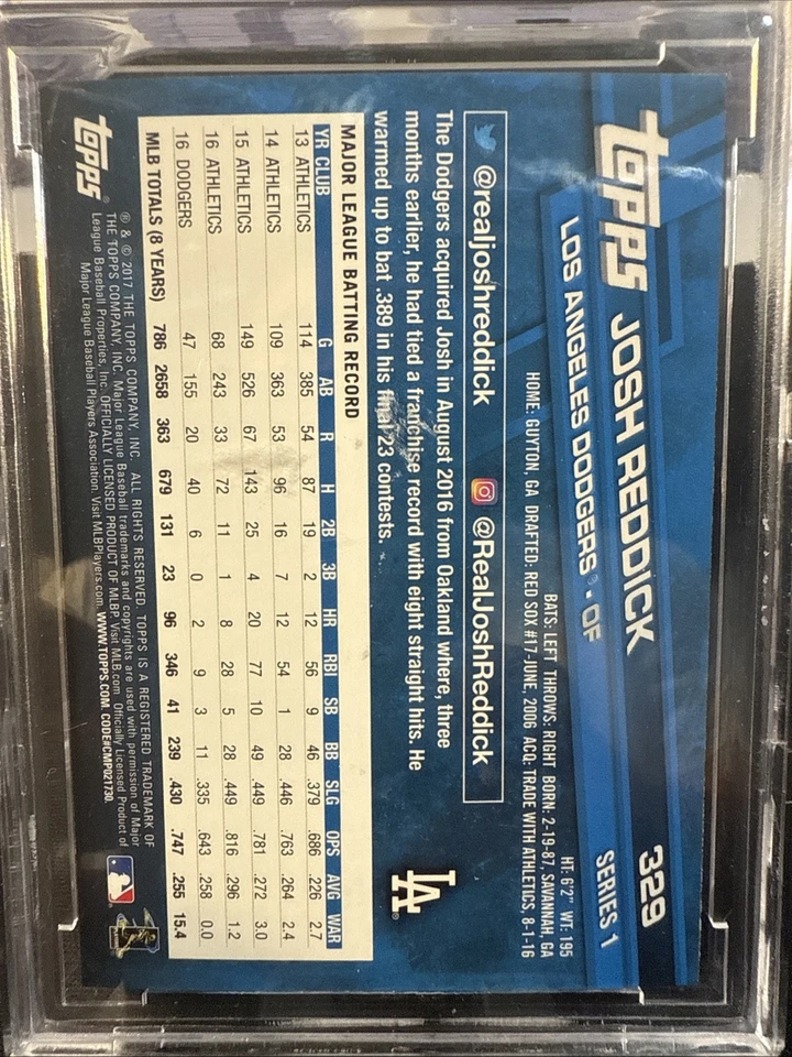 2017 Topps - Josh Reddick #329 BCCG 10 - Image 3 of 3