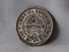 Five Centimos Costa Rica Silver Coin