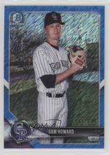 2018 Bowman Chrome Prospects Blue Shimmer Refractor /150 Sam Howard #BCP109 f0v