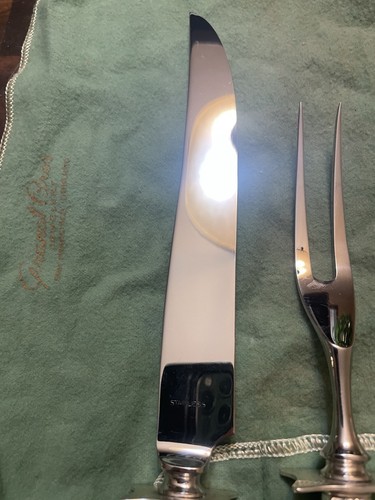 Flatware ze srebra szterlingowego - zestaw do rzeźbienia steków Heirloom Oneida Róża damasceńska. S - Zdjęcie 5 z 16