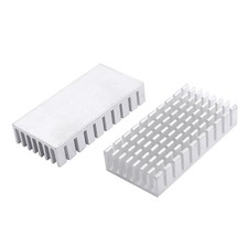 2pcs 50x25x10mm aluminum heat sink radiator fins silver