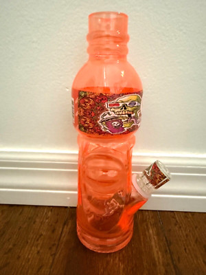 9.75  Premium Glass Water Pipe Bottle Gator Ade Spoof Orange
