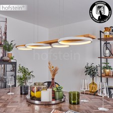 Hänge Lampe LED Pendel Leuchte dimmbar modern Wohn Ess Zimmer Beleuchtung Holz