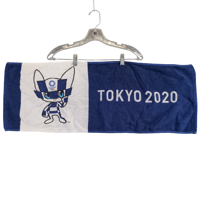 TOKYO2020 オリンピック シャツ ショーツ タオル Tokyo 2020 Official Olympics Towel Blue White 12.5x33 Anime Mascot