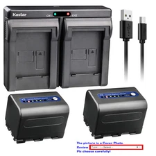 Kastar Battery Dual USB Charger for Sony NP-QM71D & DCR-TRV10 DSC-F717 DSC-S30