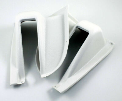 VW TYPE 2 BUS 1968-1979 BAYWINDOW REAR DOOR HATCH OFF WHITE HINGE COVERS