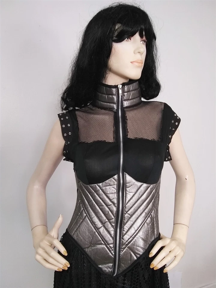 PMG Halloween Algo Malvado Ónix Vestido Adulto Disfraz Gótico GRANDE L Mujer Foto 4 de 4